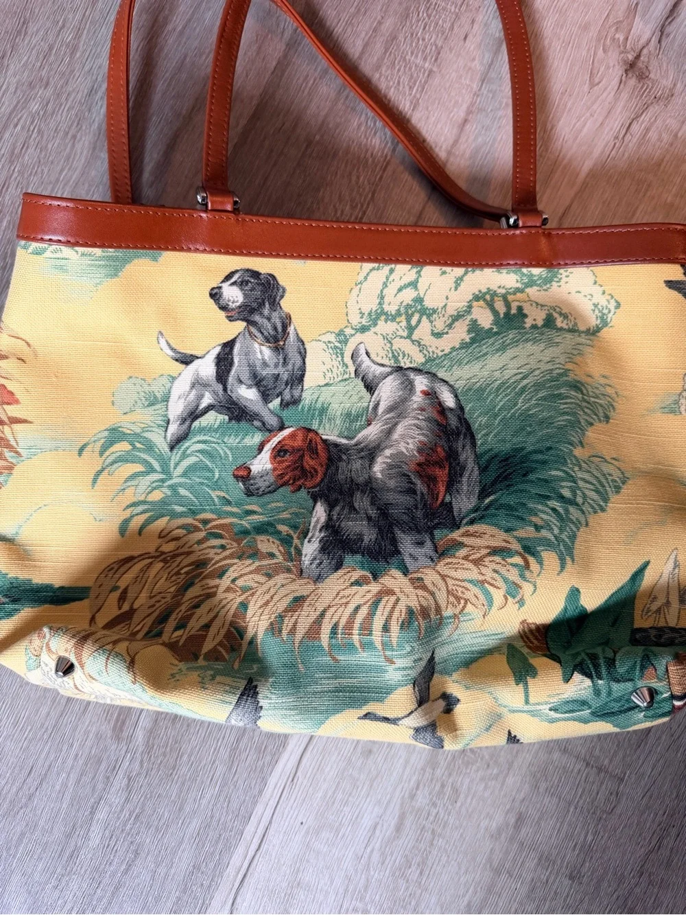 Vintage Isabella Fiore Beaded Dog Tapestry Shoulder Bag Purse Rare Y2K